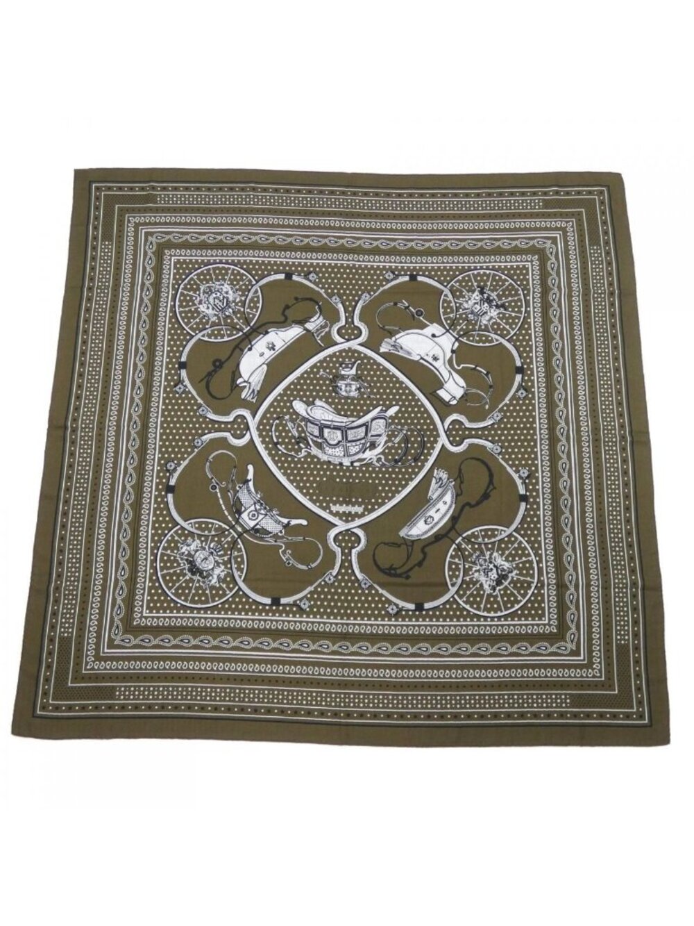 Hermes Springs Bandana Carre Geant 140 Shawl Scarf